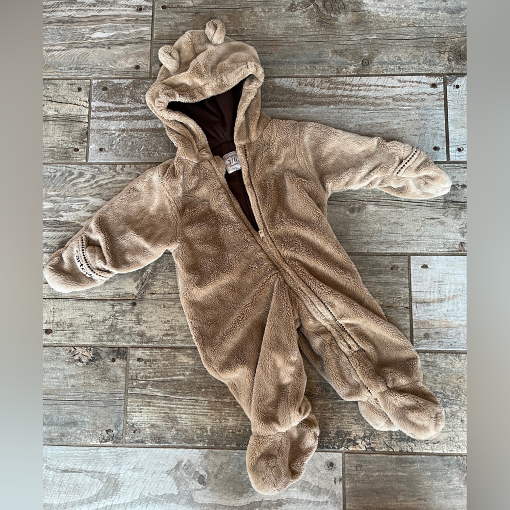 Carter's Tan and Brown Fleece Baby Pram